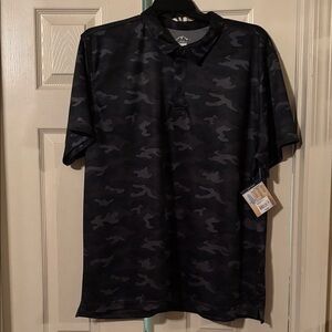 Stylish Black Camo Polo Shirt